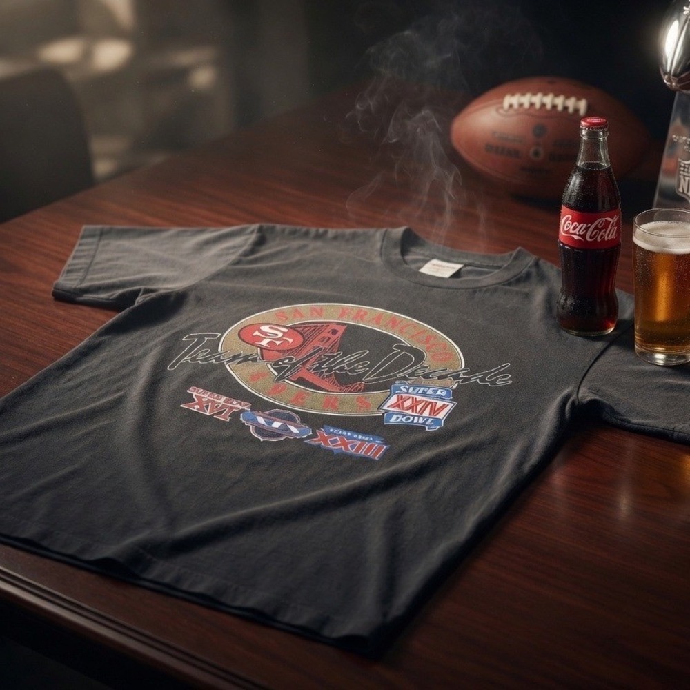Vintage San Francisco 49ers Team of the Decade Shirt Screen Stars XXL Black 90s